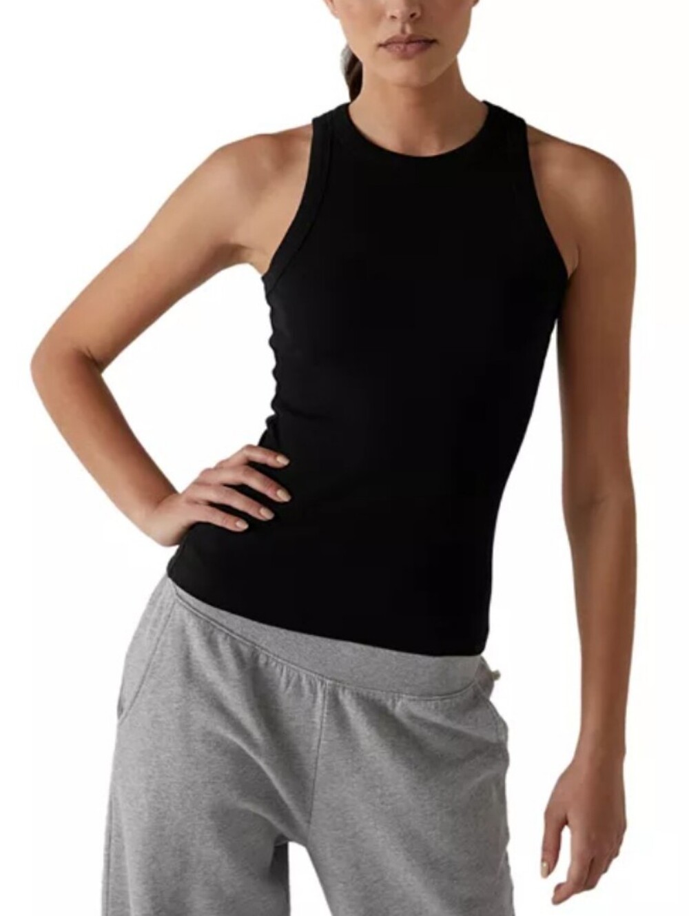 Velvet by Graham & Spencer Black Racerback Tank